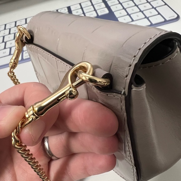 SOLD on Another Platform! Coach Taupe Croc-Embossed Crossbody Mini Bag - NWT - Picture 6 of 12
